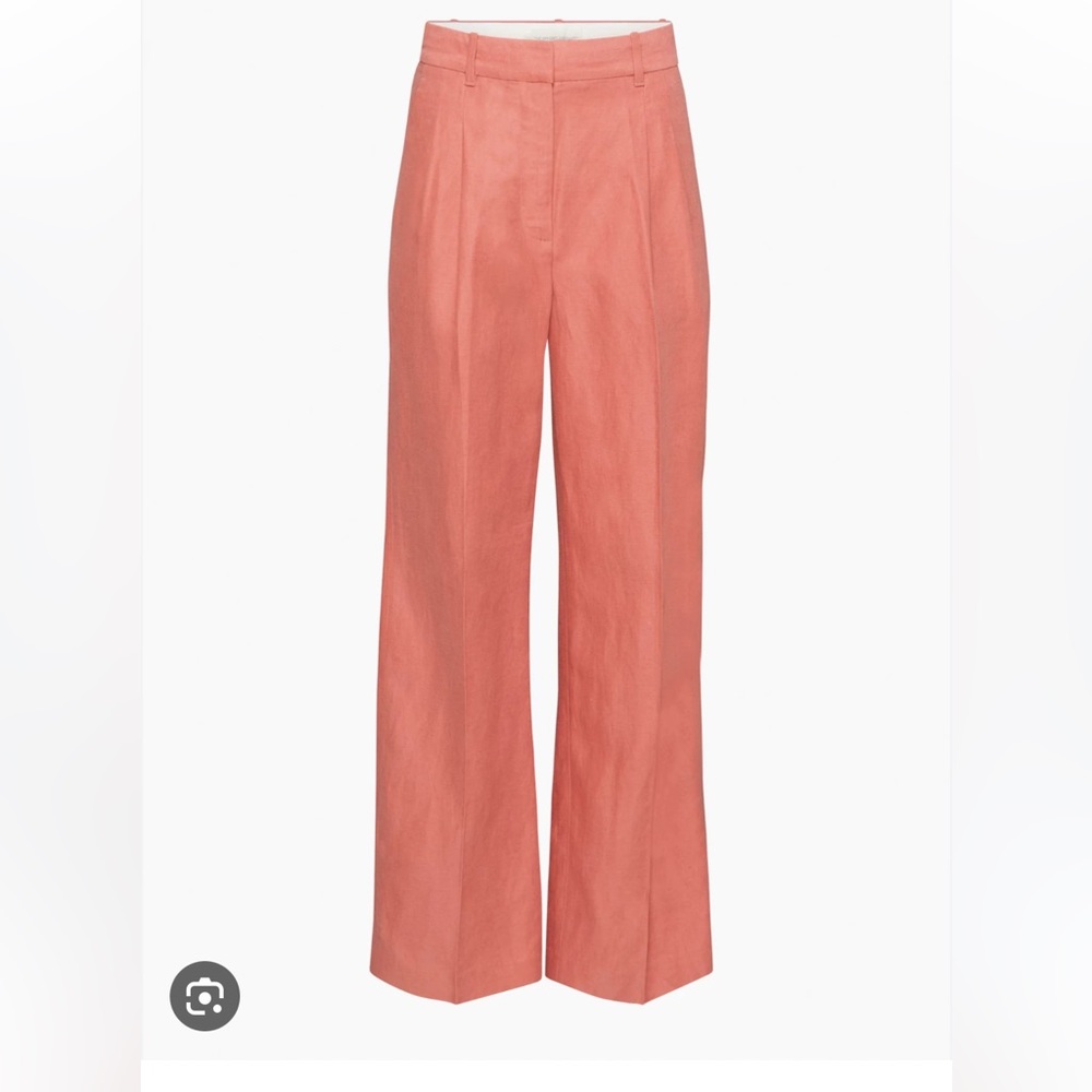 Warm Sienna Red Linen Aritzia Effortless Pants